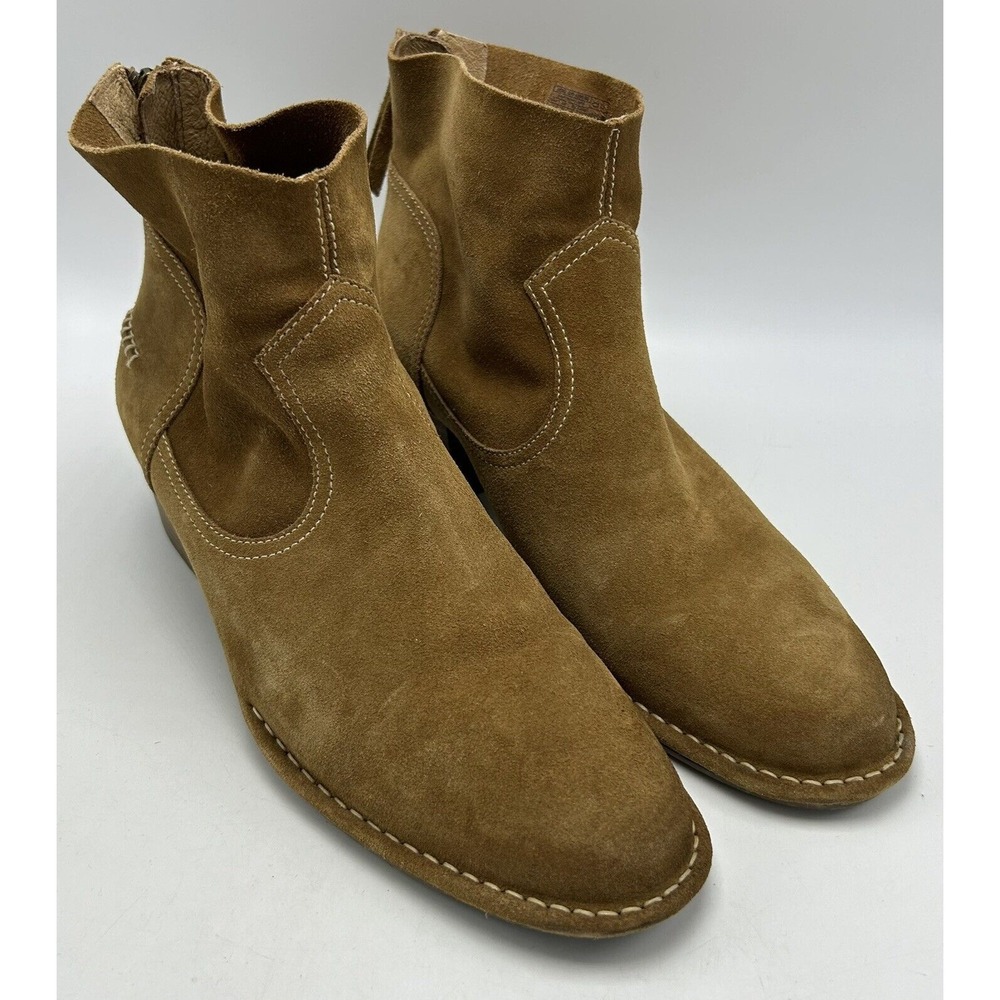 UGG Boots Womans 12 Bandara Suede Stacked Heel Zip Ankle Booties 2" 1095053 Read